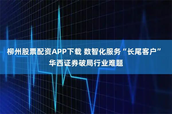 柳州股票配资APP下载 数智化服务“长尾客户” 华西证券破局行业难题
