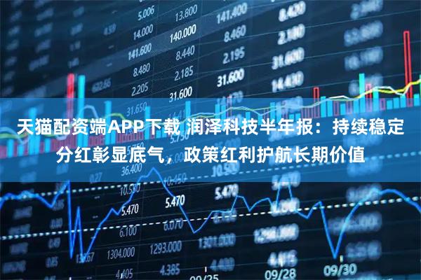 天猫配资端APP下载 润泽科技半年报：持续稳定分红彰显底气，政策红利护航长期价值